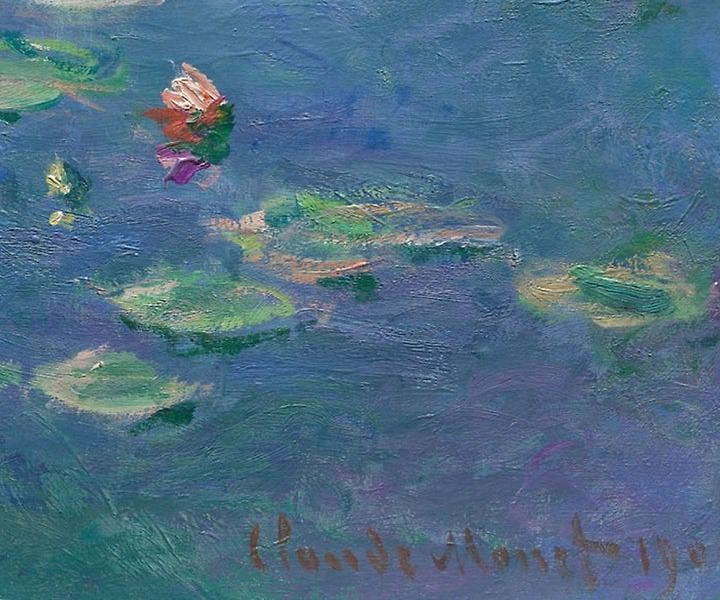 Detail: Claude Monet 1906 signature, lower right